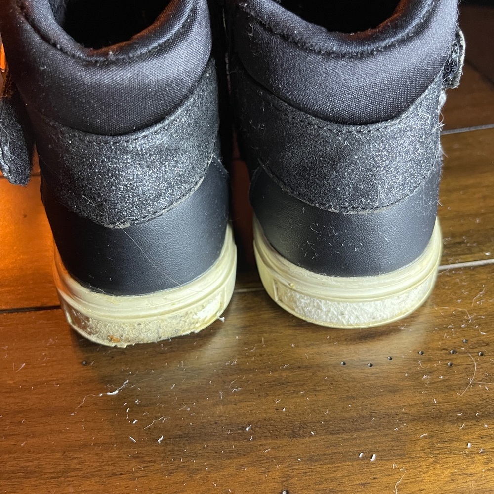 Skechers Black and Gold High-Top Sneakers with Metallic Accents - Picture 5 of 8